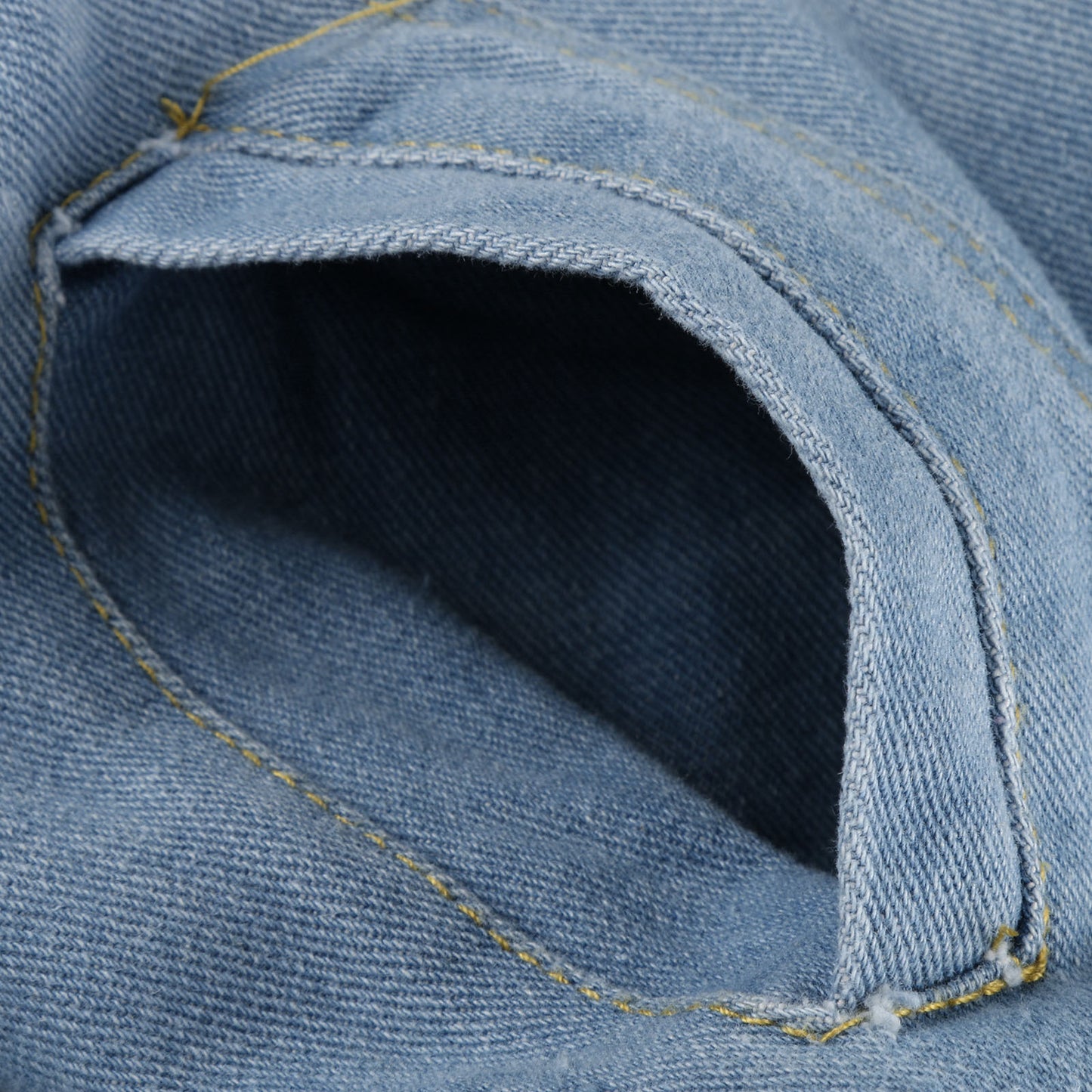 Stunncal Padded Warm Hole Large Fur Collar Denim Jacket(4 colors)