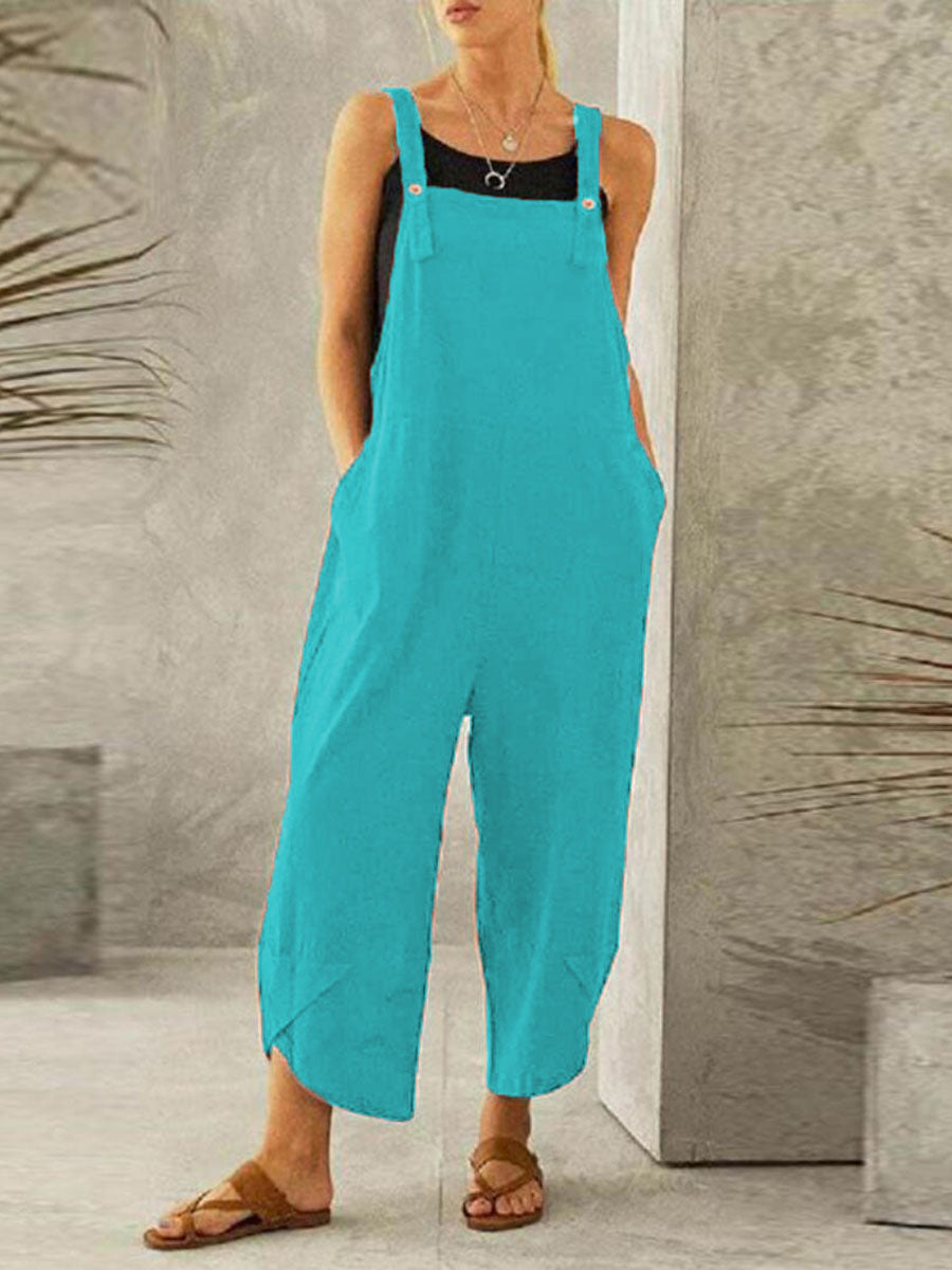 Stunncal Solid Color Casual Nine-point Back Pants (8 Color)