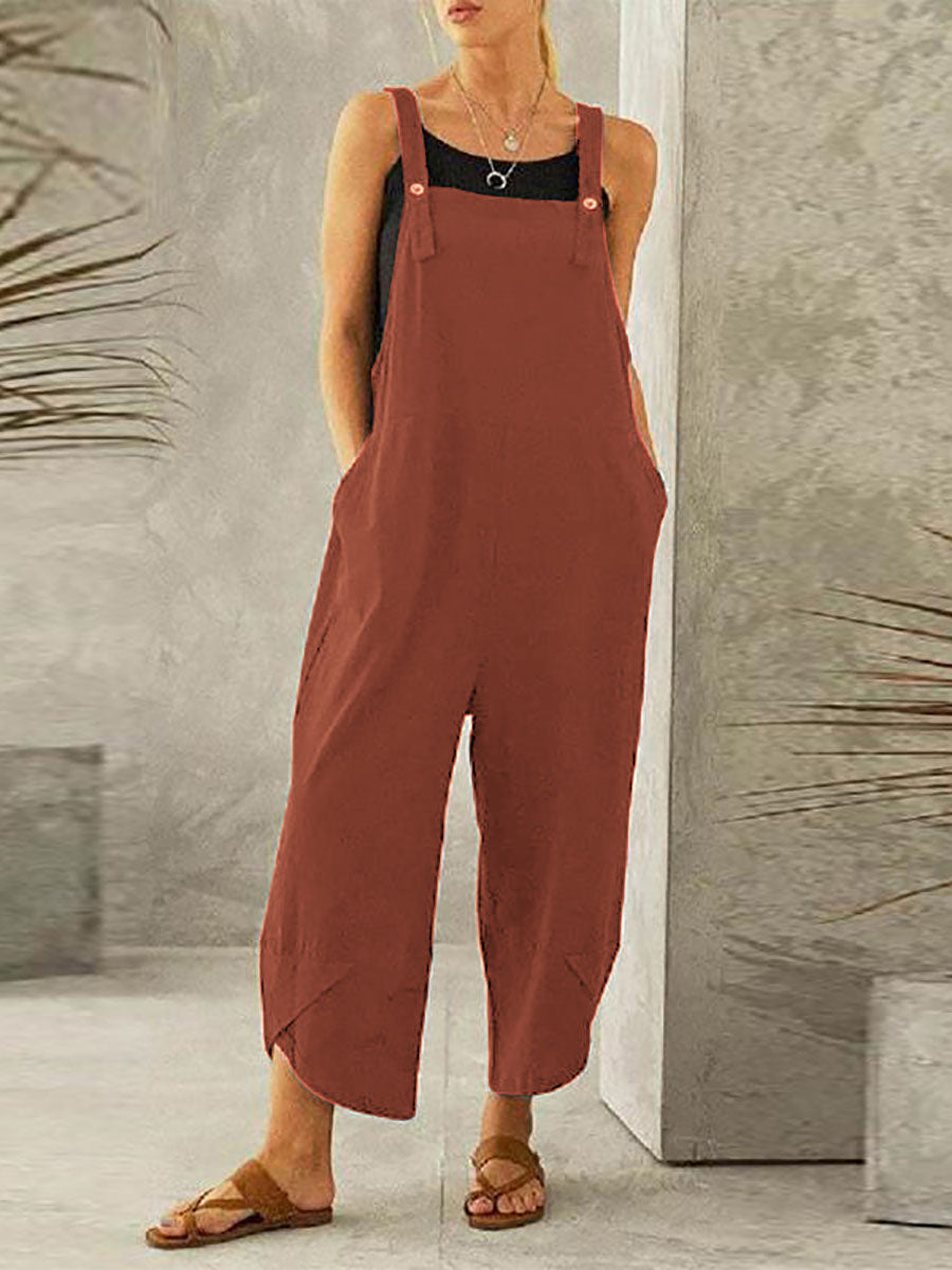 Stunncal Solid Color Casual Nine-point Back Pants (8 Color)