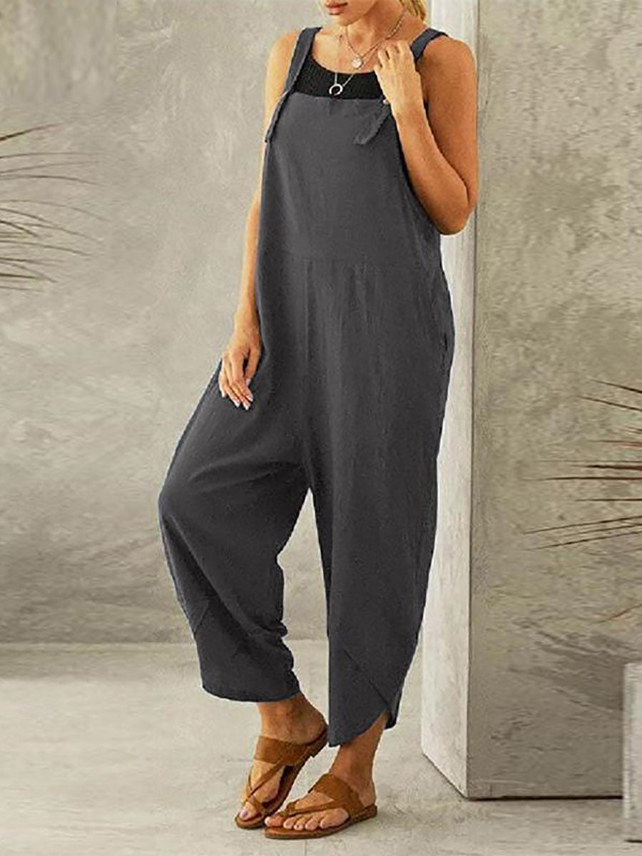 Stunncal Solid Color Casual Nine-point Back Pants (8 Color)